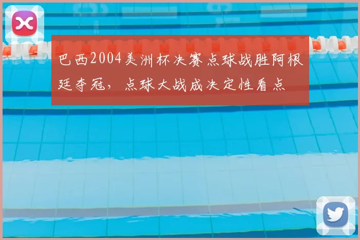 巴西2004美洲杯决赛点球战胜阿根廷夺冠,点球大战成决定性看点